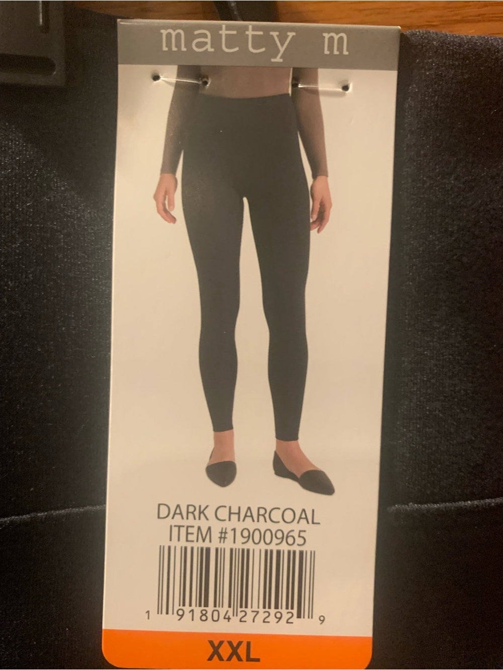 New Woman’s Matty M Dark Charcoal Leggings. Size XXL